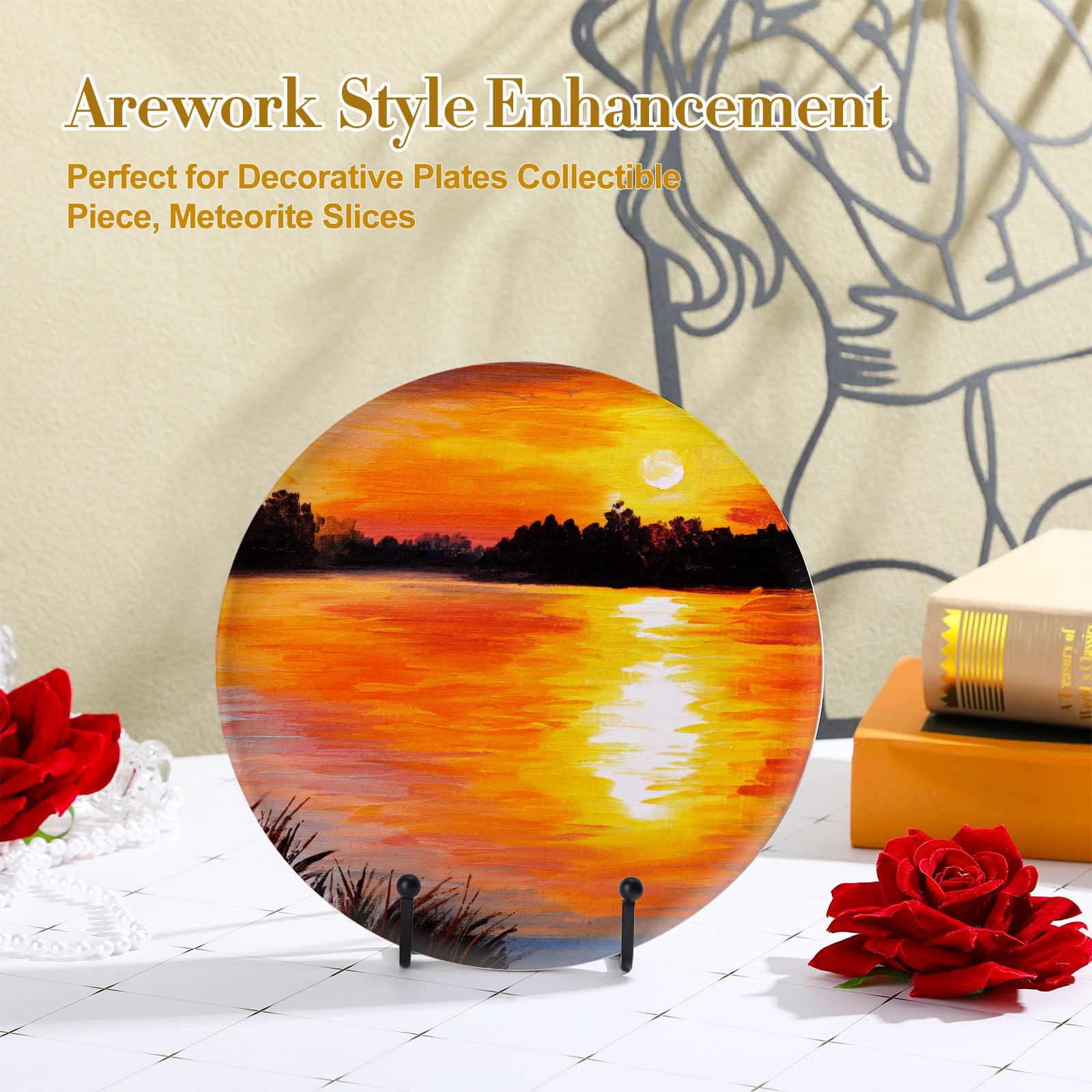 Therwen dish and photo display stand suits countertops and desks.