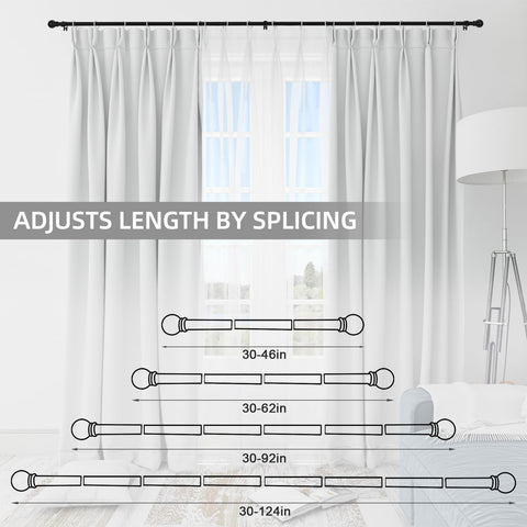 Thestoa decorative end caps enhance the curtain rod style