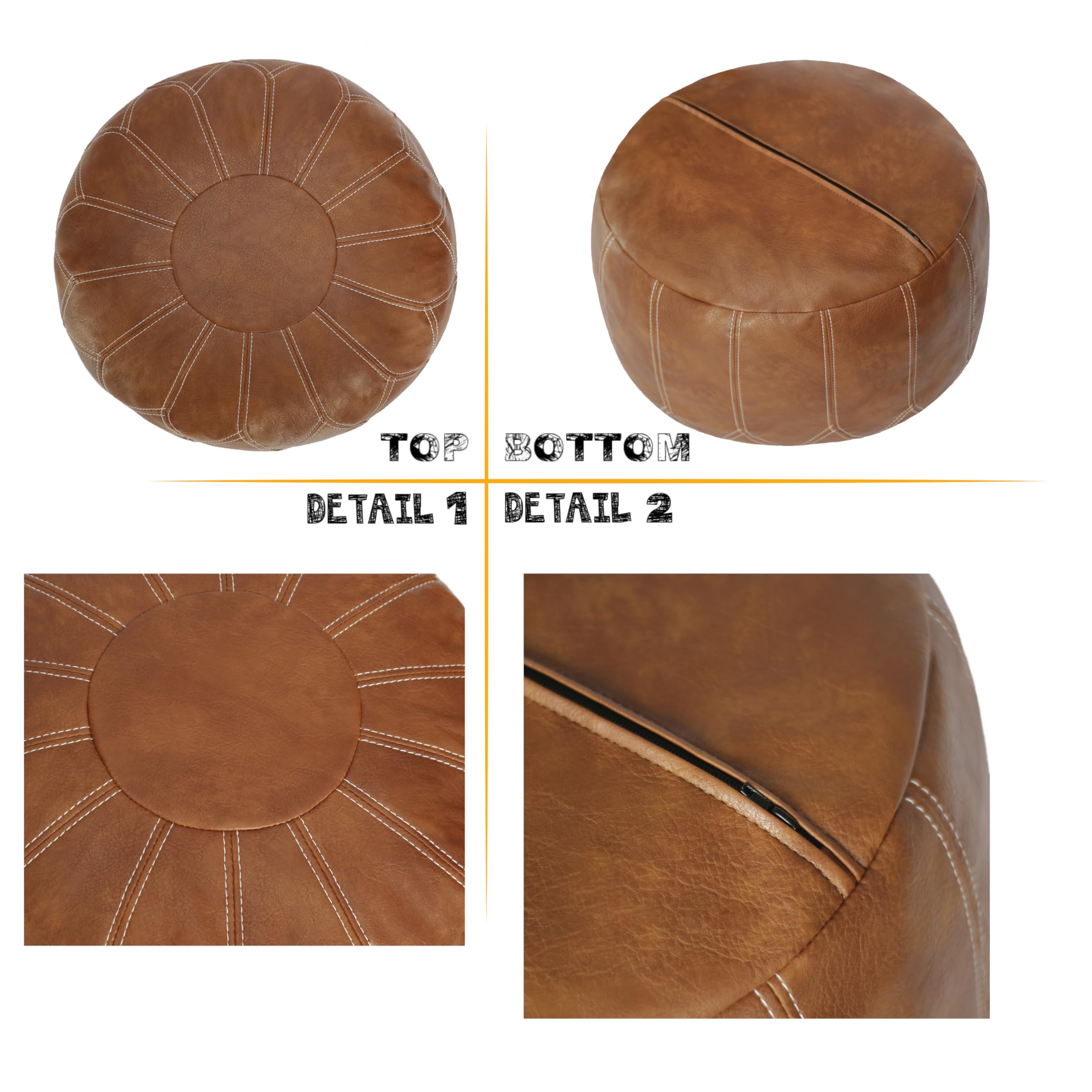 Thgonwid indoor outdoor pouf, ideal for balcony, patio, or living area.