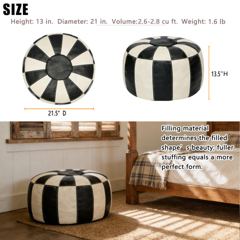 Thgonwid pouf cover offers 50 qt storage to hide clutter and keep living spaces neat