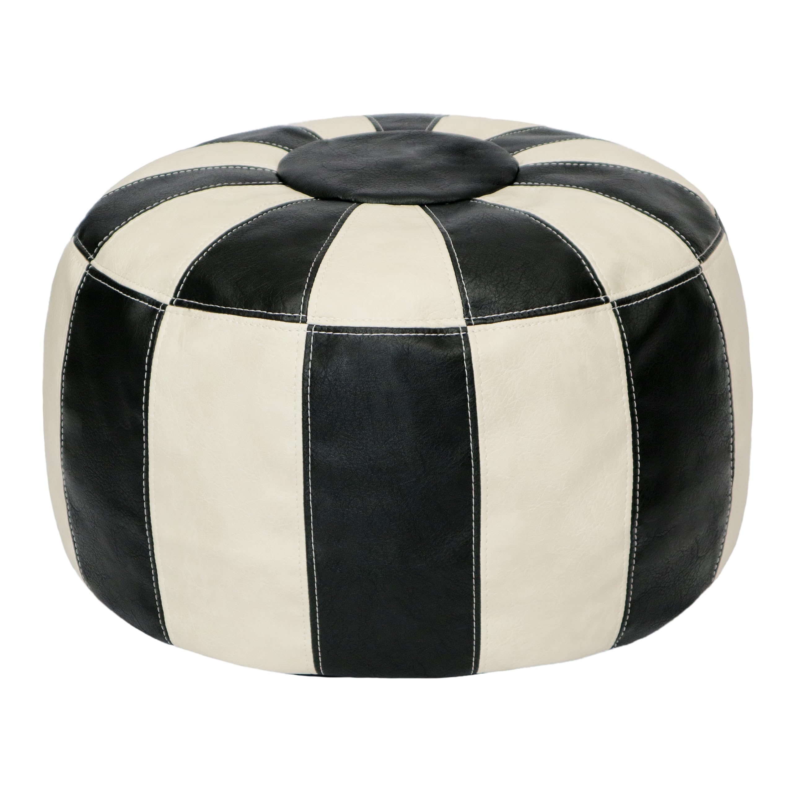 Thgonwid unstuffed Moroccan ottoman pouf cover with spacious storage and stylish design
