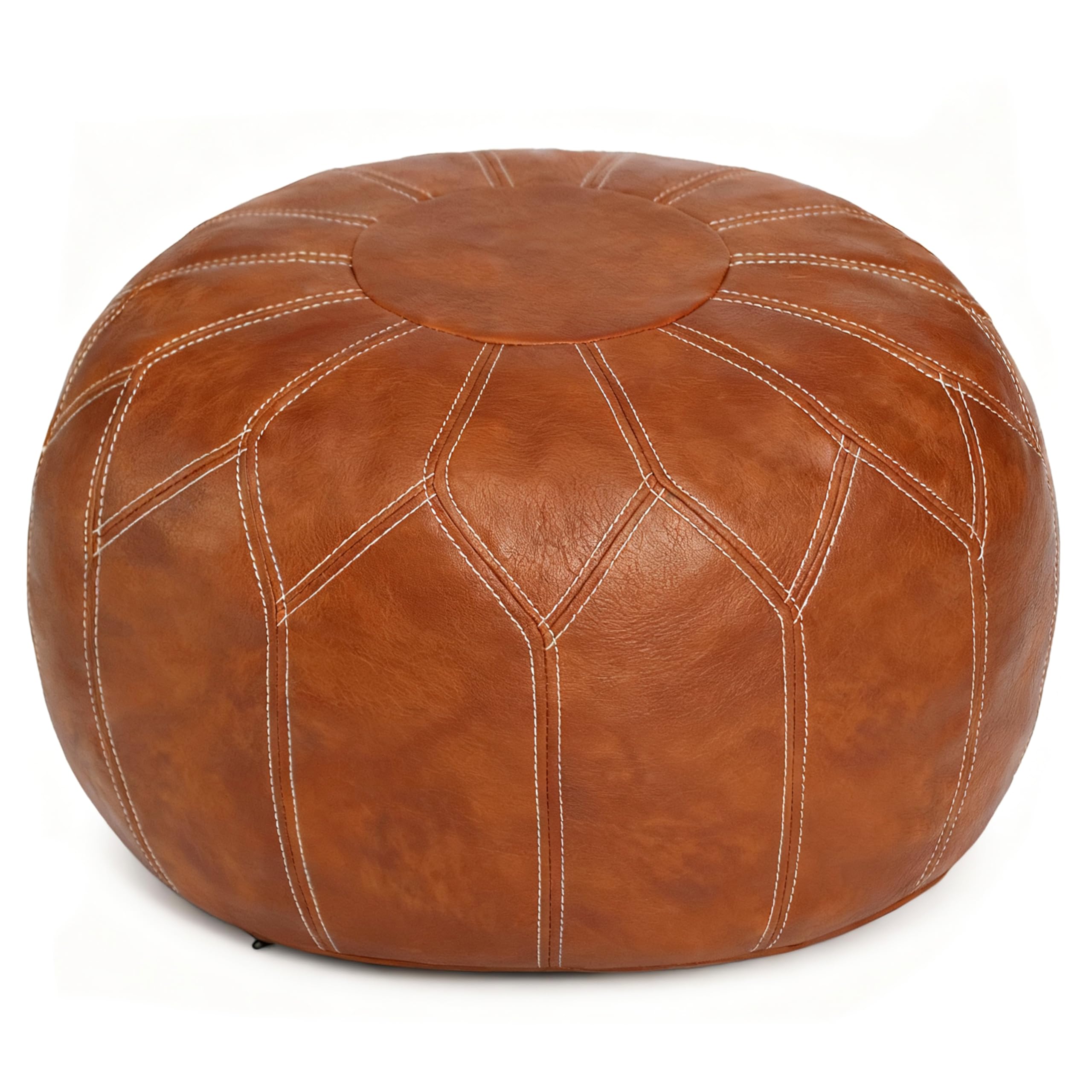 Thgonwid unstuffed Moroccan pouf with storage, compact and versatile for living spaces.