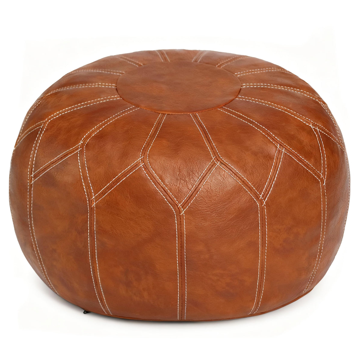 Thgonwid unstuffed Moroccan pouf with storage, compact and versatile for living spaces.