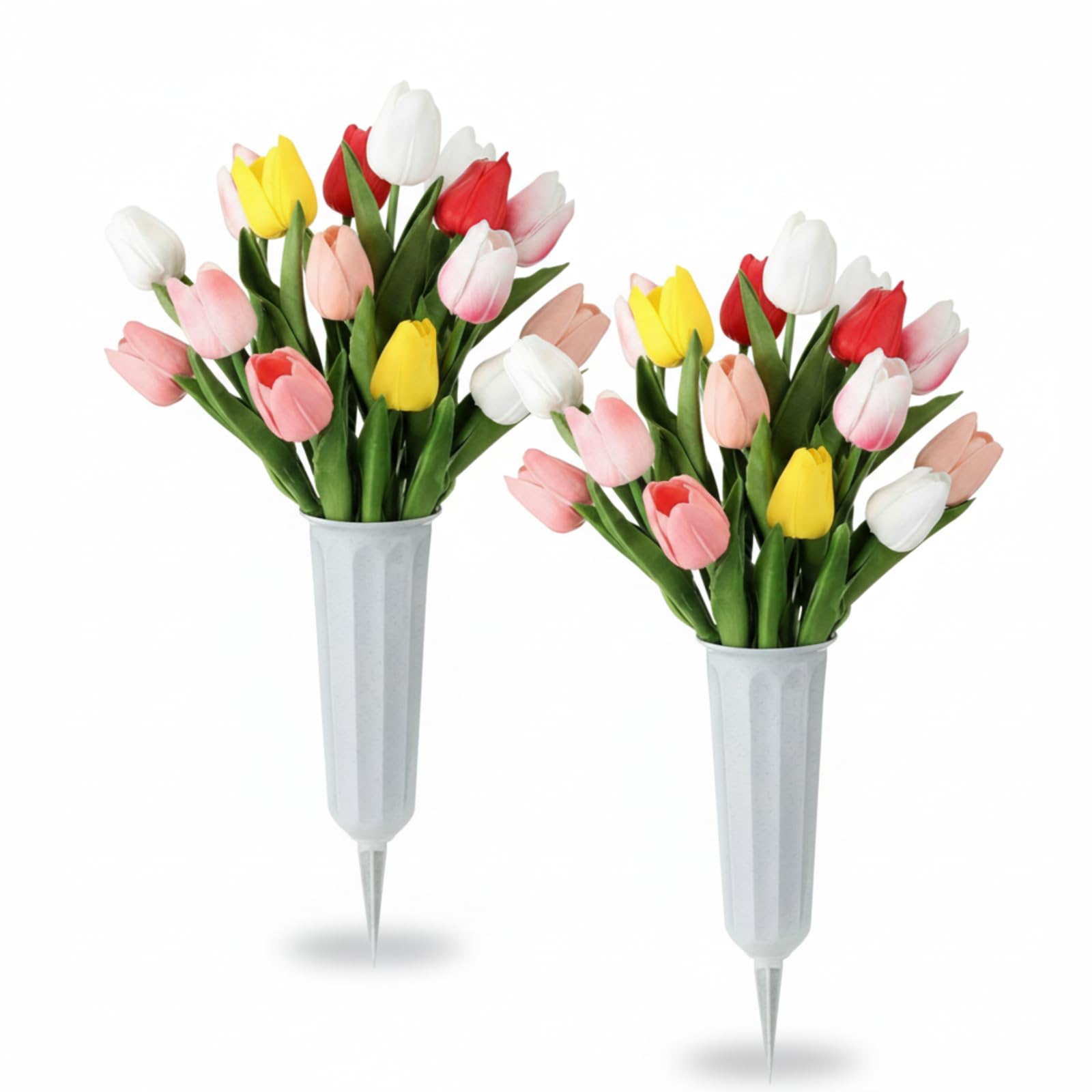Thiccywoov artificial tulips bouquet with 14-inch stems for long-lasting vase displays.
