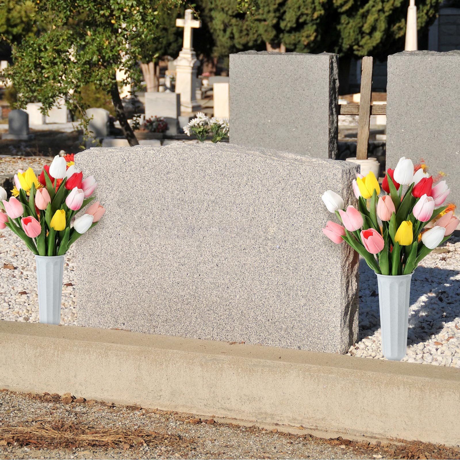 Thiccywoov bouquet pieces ready for DIY arrangements and cemetery displays.