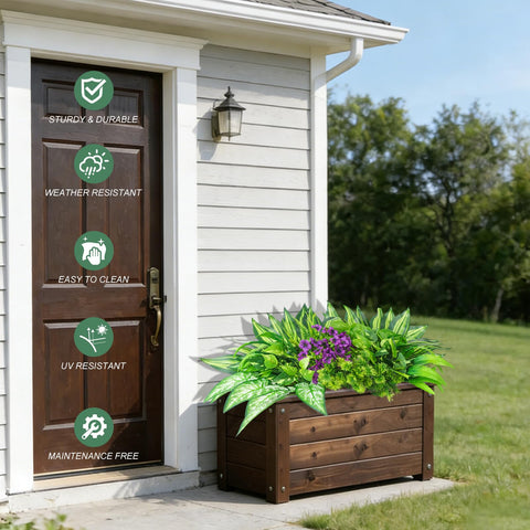 THKFUL faux ferns stems for maintenance-free outdoor greenery.