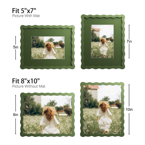 THKRLOF frame with 5x7 mat-in insert protects photos.
