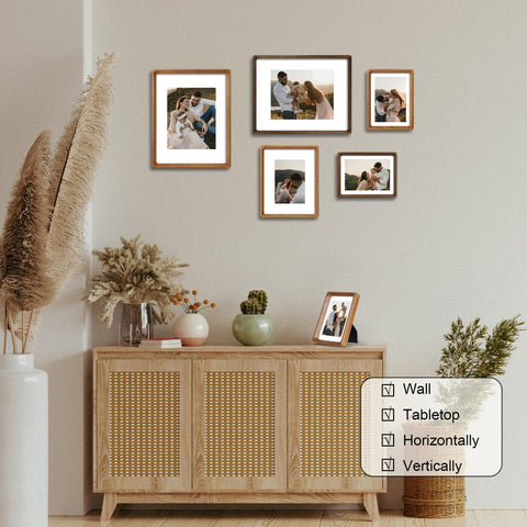 THKRLOF natural teak wood frame polished for gift-giving occasions.