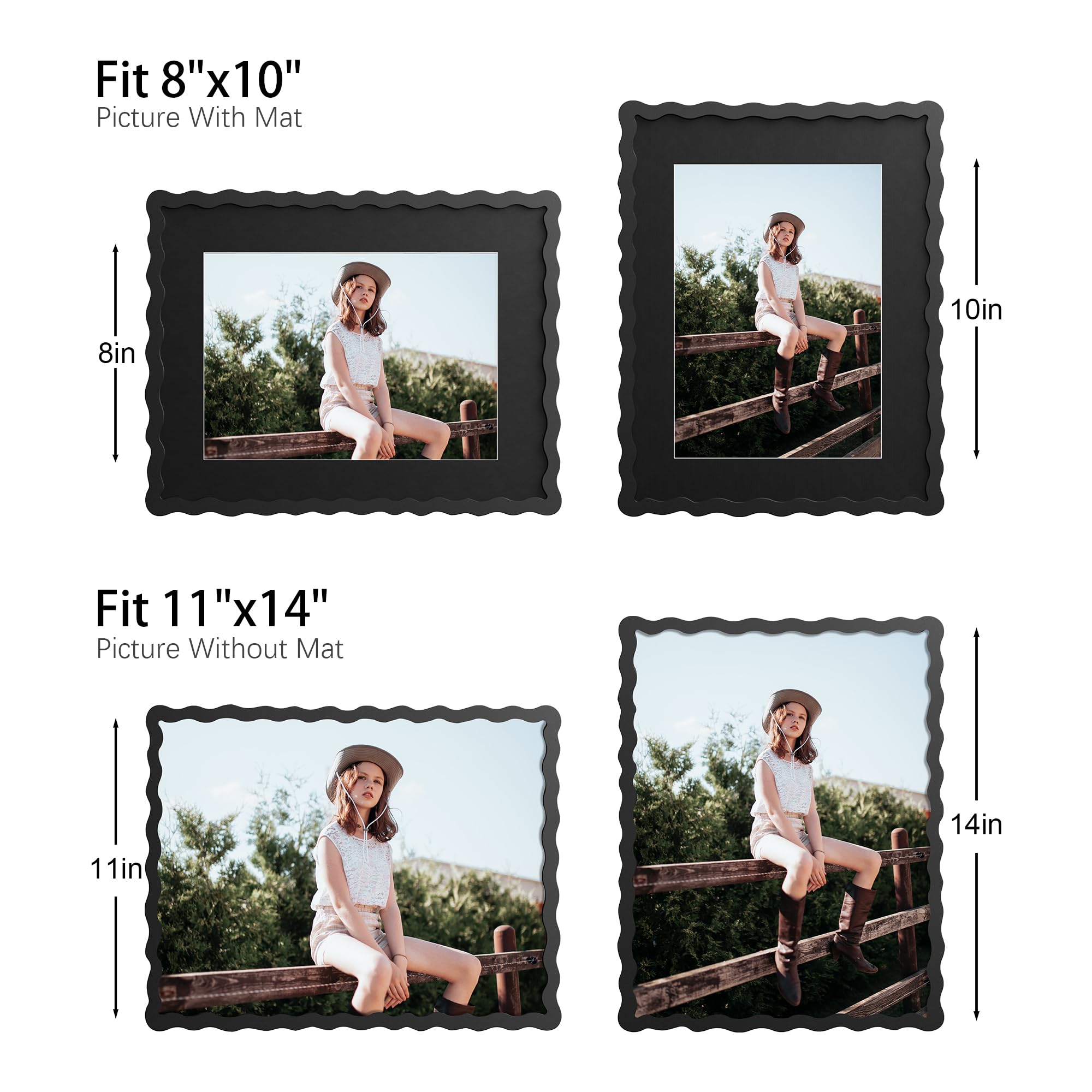 THKRLOF frame with real glass for crisp photo viewing