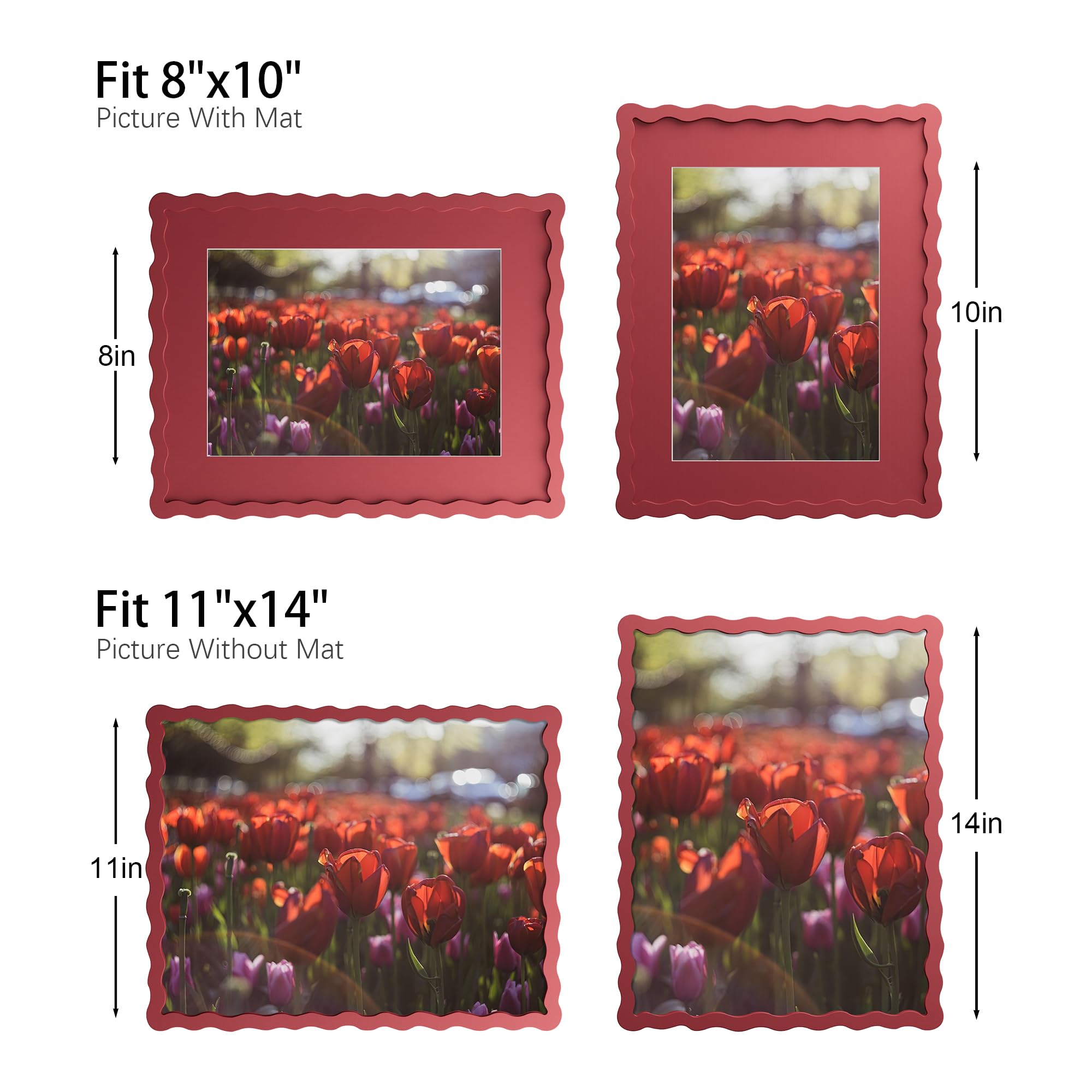 THKRLOF wall-hanging frame supports horizontal or vertical layout.