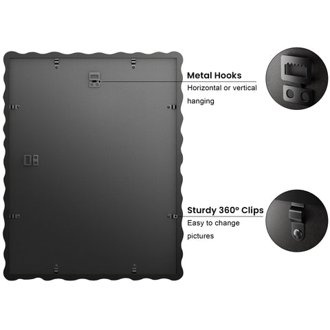 THKRLOF frame supports vertical or horizontal wall mounting