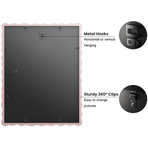 THKRLOF frame supports wall hanging or tabletop display for flexible placement.