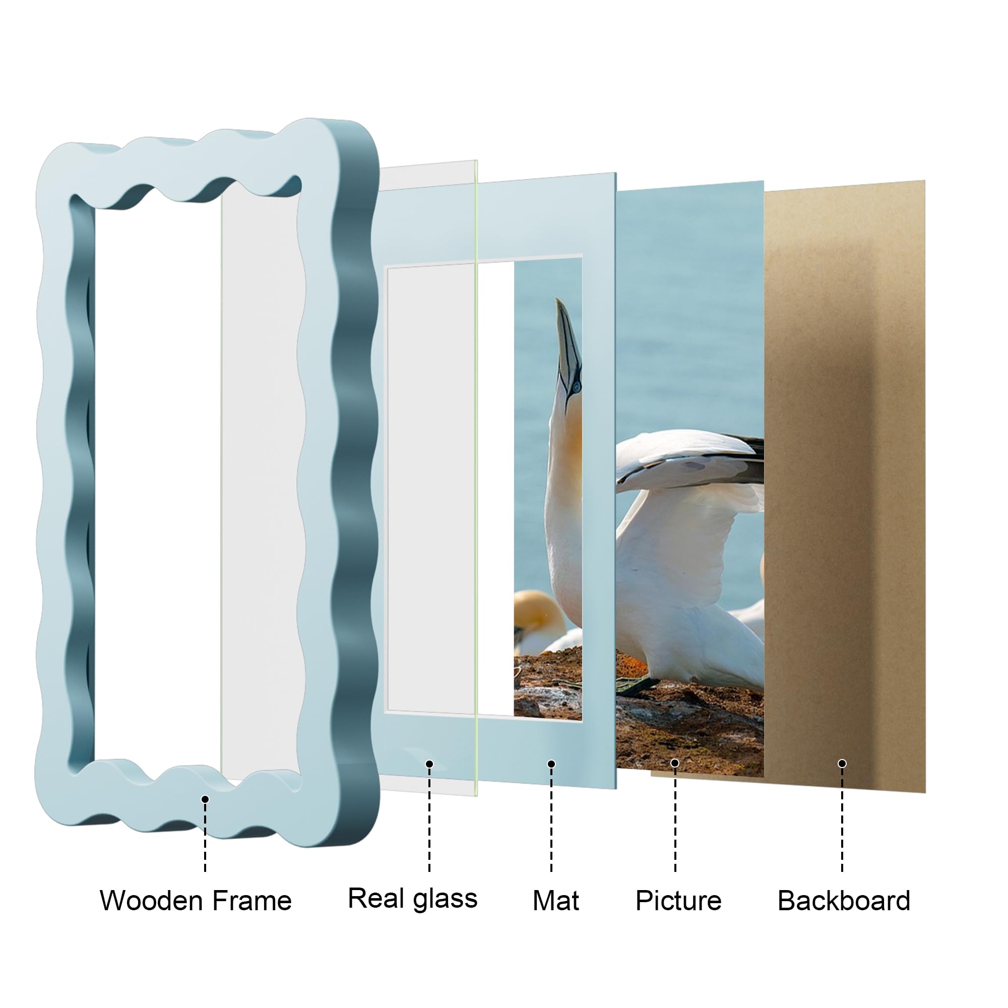 THKRLOF elegant wavy edge adds contemporary decor.