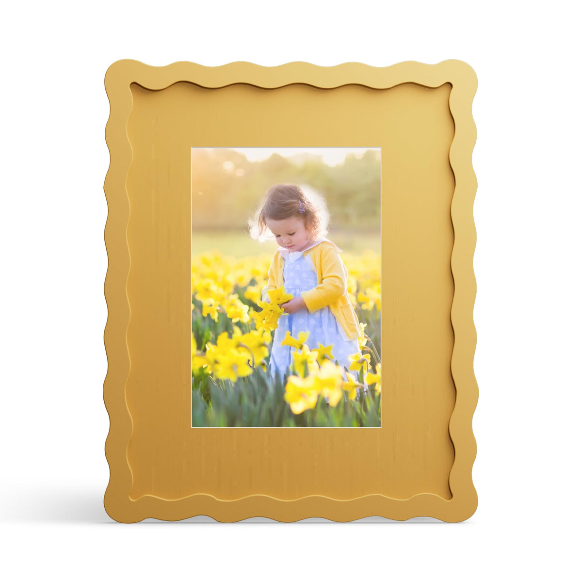 THKRLOF yellow 8x10 frame with mat front view for vivid photos
