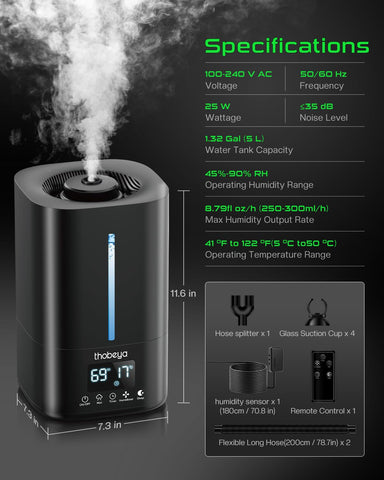 THOBEYA dual mist nozzle system enables targeted humidity coverage