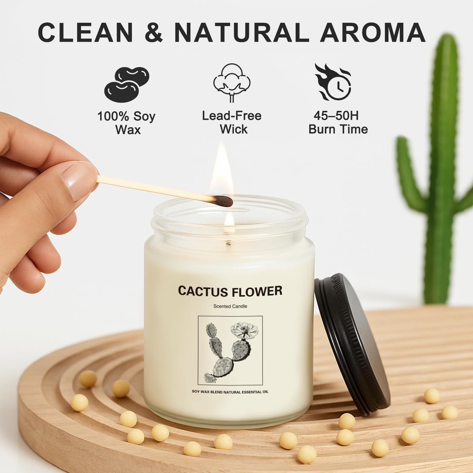 THORNWOLF Fresh Wood candle in glass jar for warm spaces