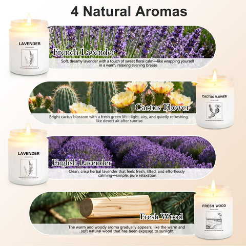 THORNWOLF Lavender candle in glass jar for relaxation