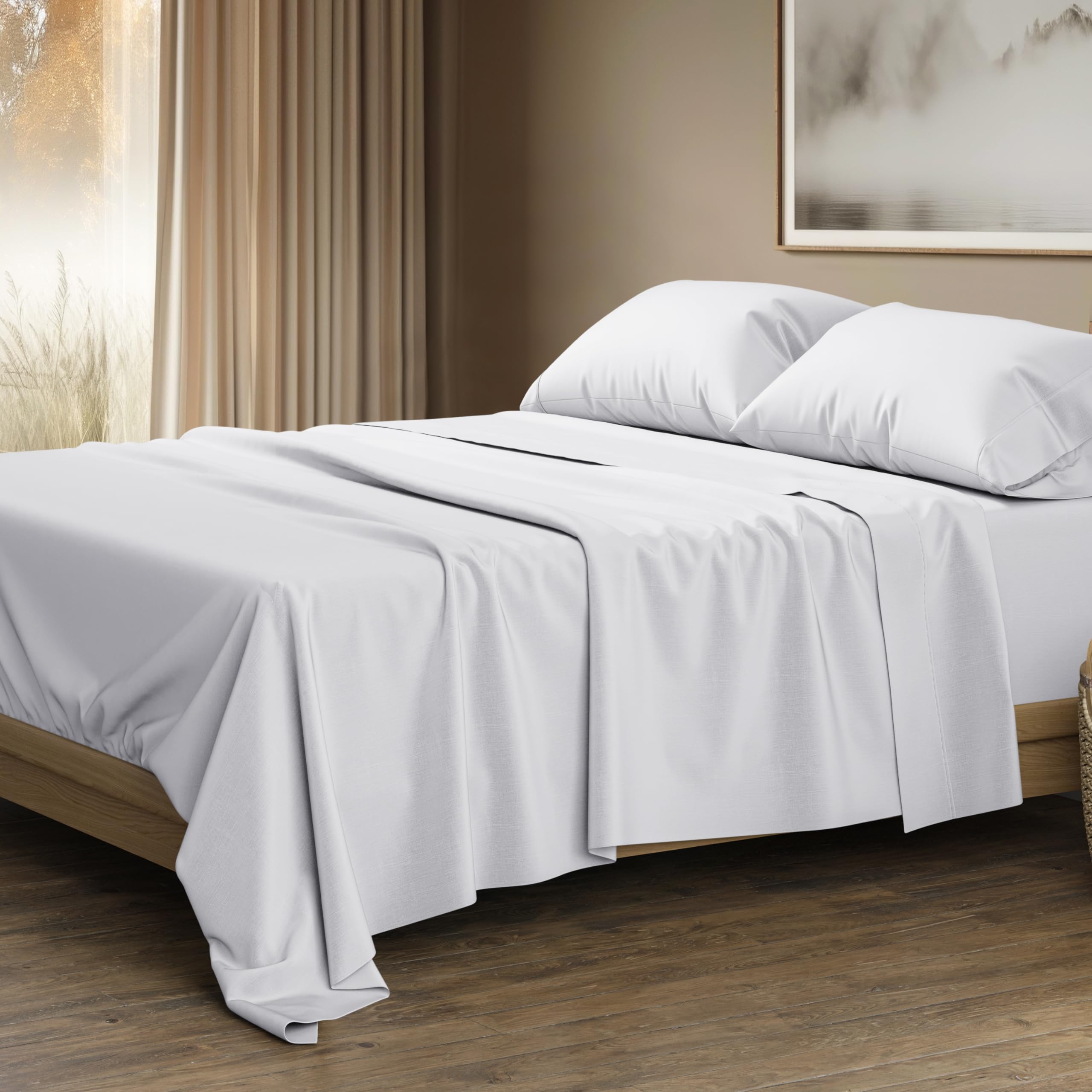 Thread Spread 1500 Series king flat sheet with silky softness and drape