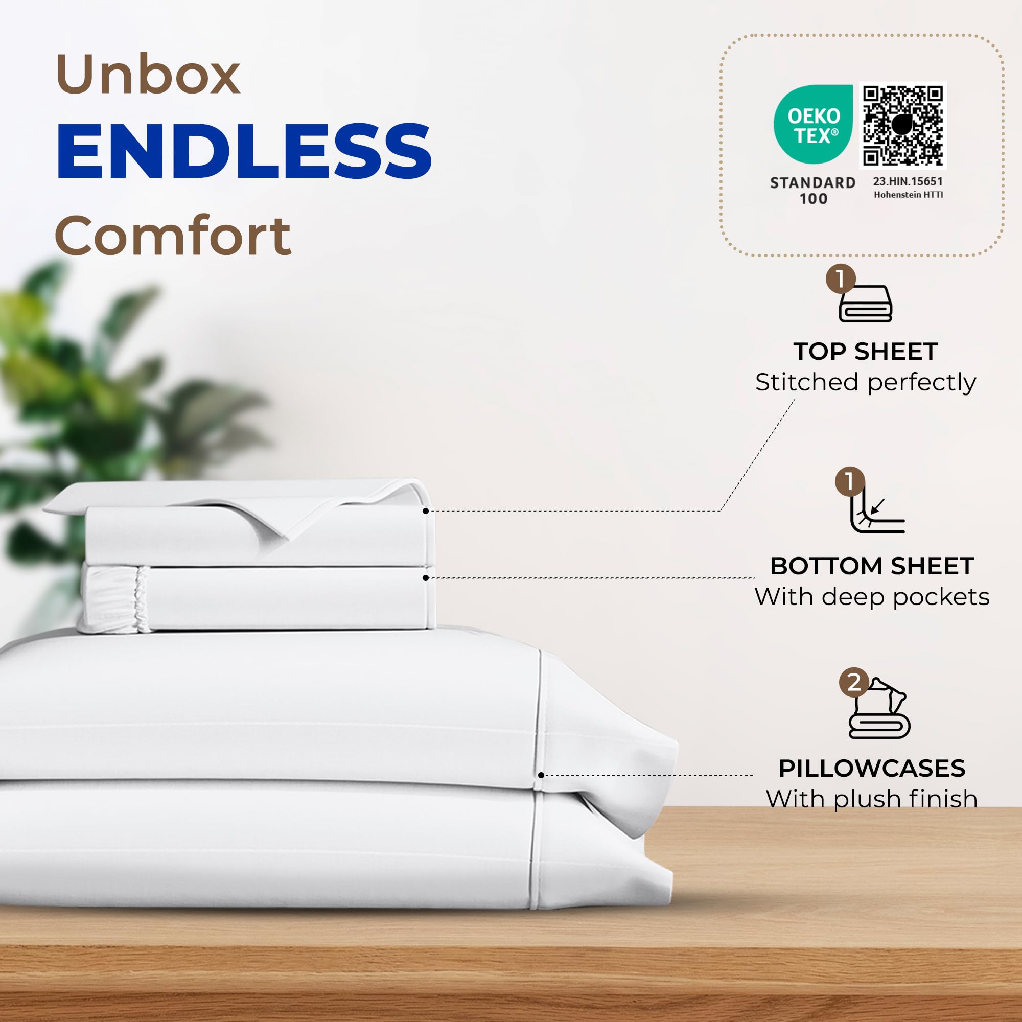 THREAD SPREAD 600 Bliss pillowcases provide snug fit, reducing pillow shift overnight