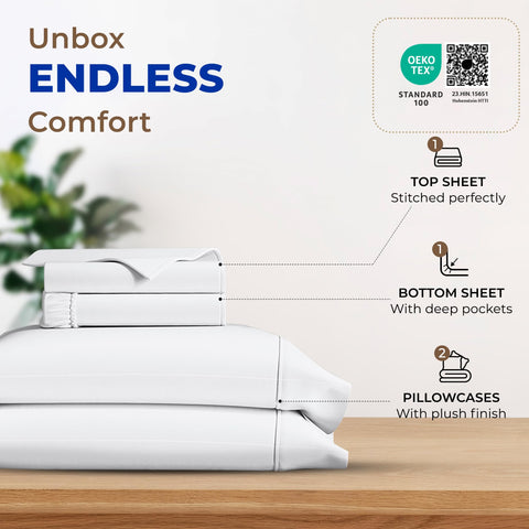 THREAD SPREAD 600 Bliss pillowcases provide snug fit, reducing pillow shift overnight