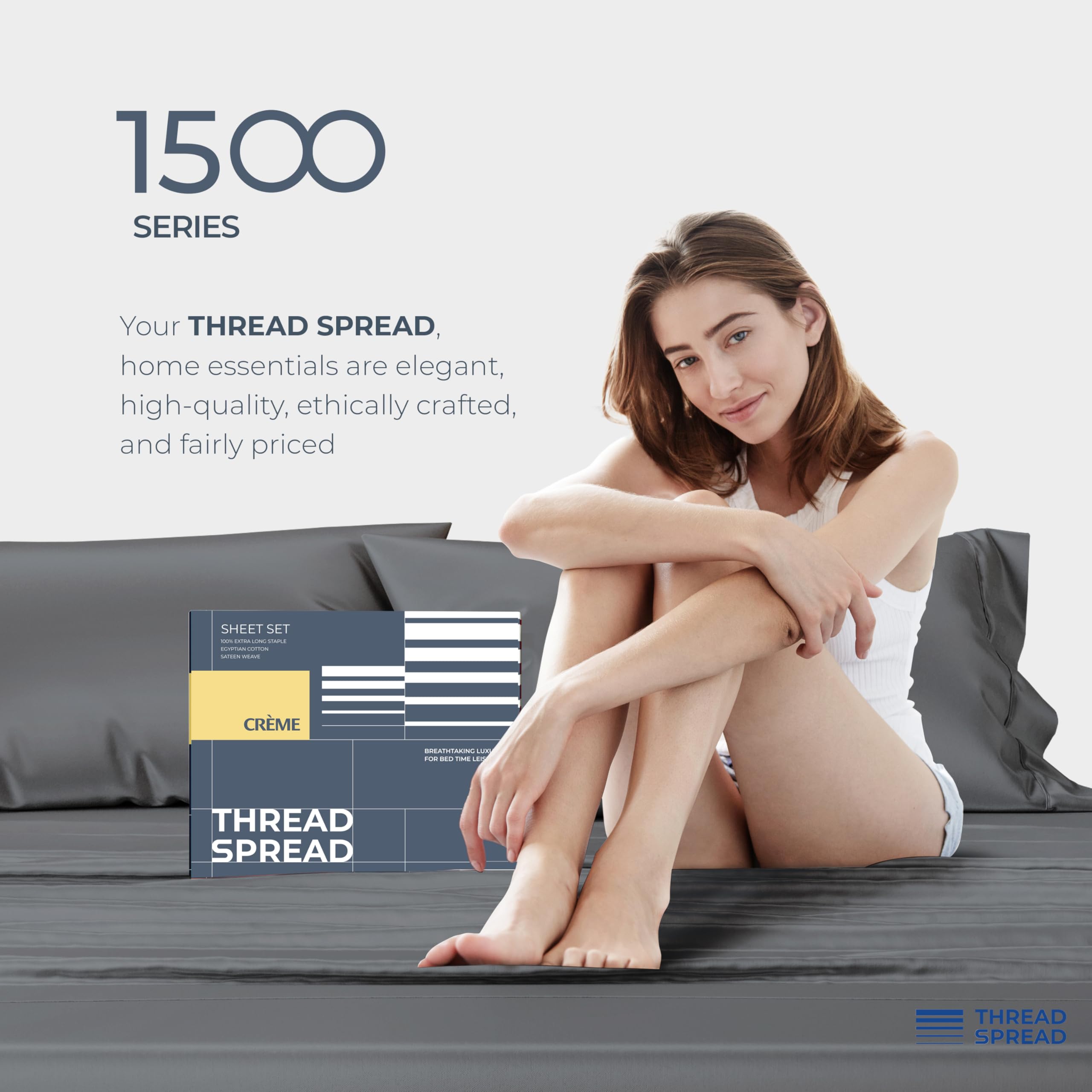 Thread Spread care guide image suggests simple washing for lasting softness.