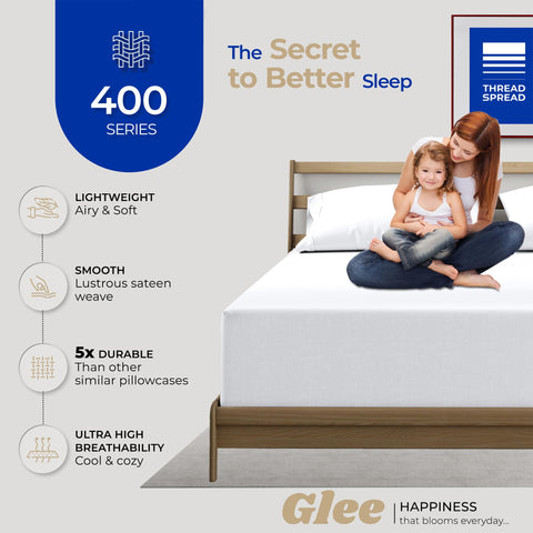 Thread Spread Glee pillowcase close-up shows smooth mercerized cotton texture