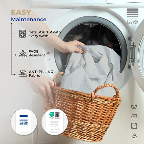 Thread Spread Glee pillowcase machine washable for easy care at home