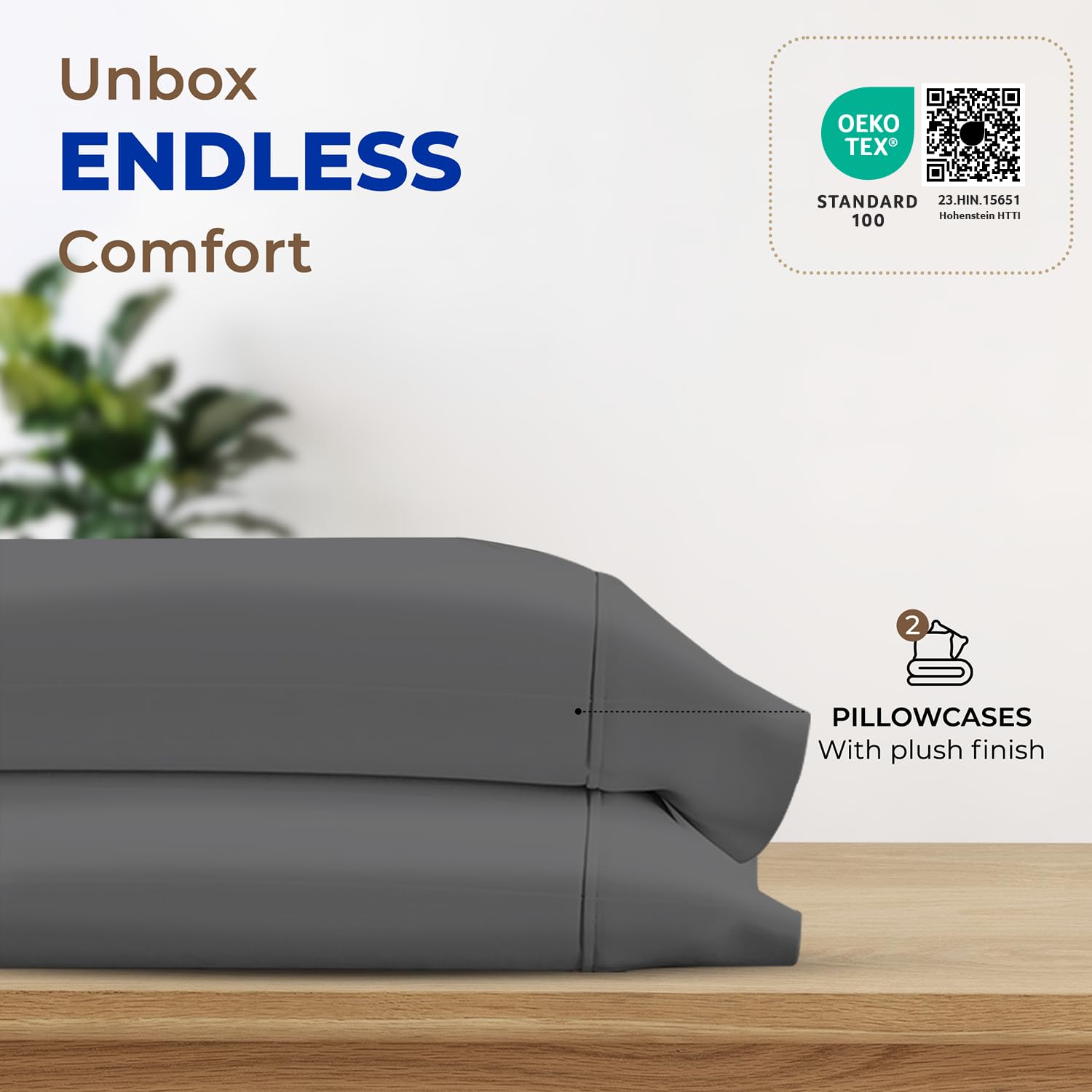 Thread Spread King-size envelope closure detail for easy on/off