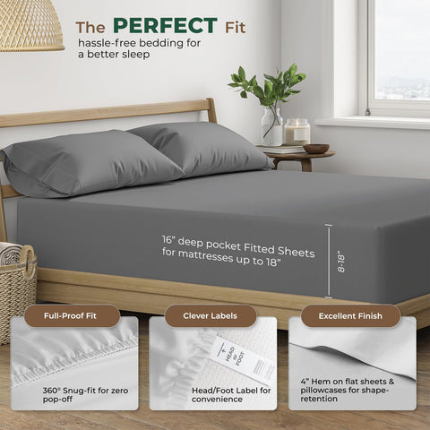 THREAD SPREAD standard queen pillow cases showing smooth durable finish