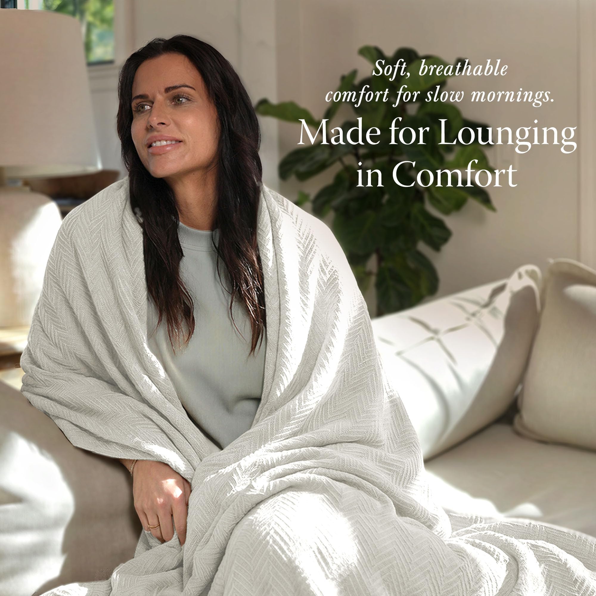 Threadmill all-season breathable cotton blanket ready for any season.