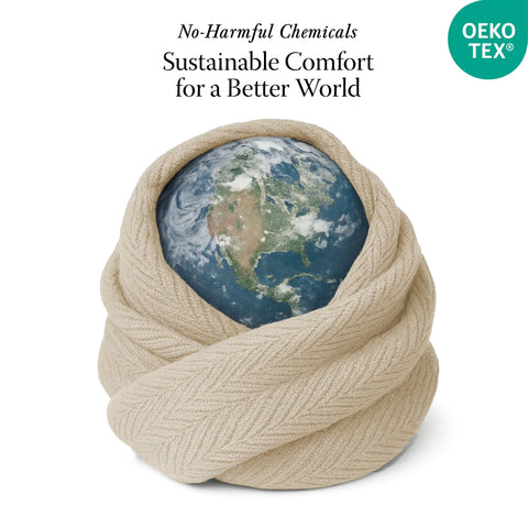 Threadmill blanket demonstrates easy-care durability.