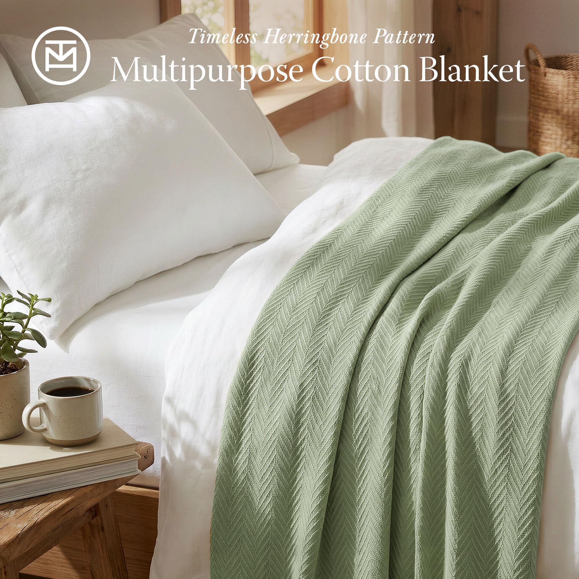 Threadmill herringbone design close-up shows soft texture ideal for lounging