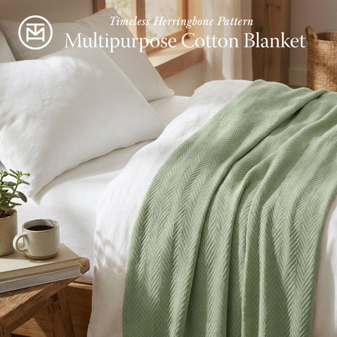 Threadmill herringbone design close-up shows soft texture ideal for lounging