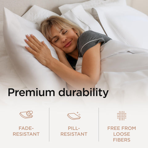 Threadmill king pillowcases 20x40 offer smooth surface for restful sleep.