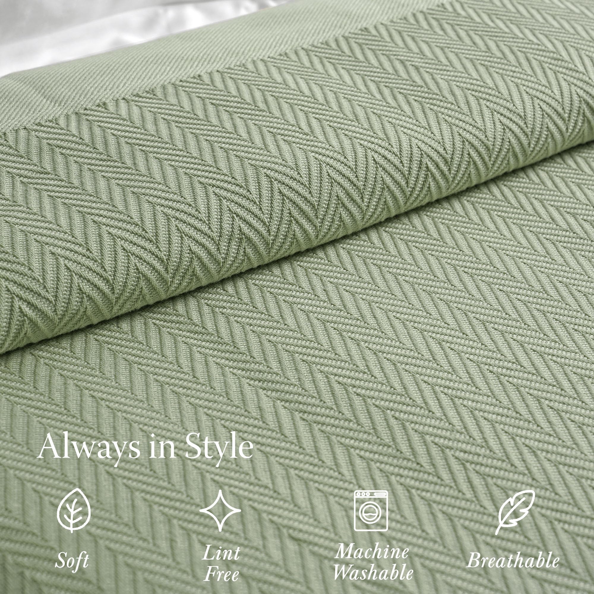 All-season breathable Threadmill blanket fabric suitable for year-round use.