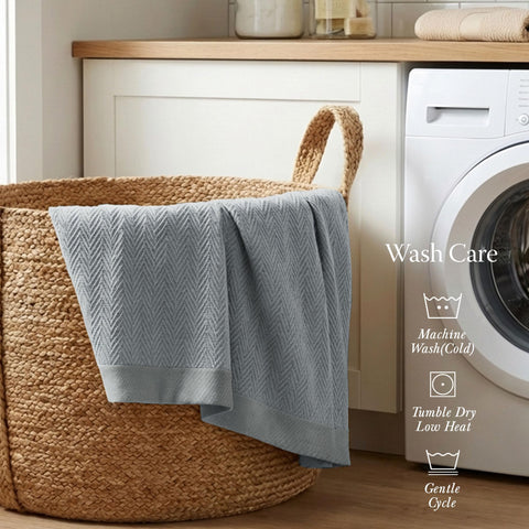 Threadmill blanket being machine washed—easy care and durable softness.