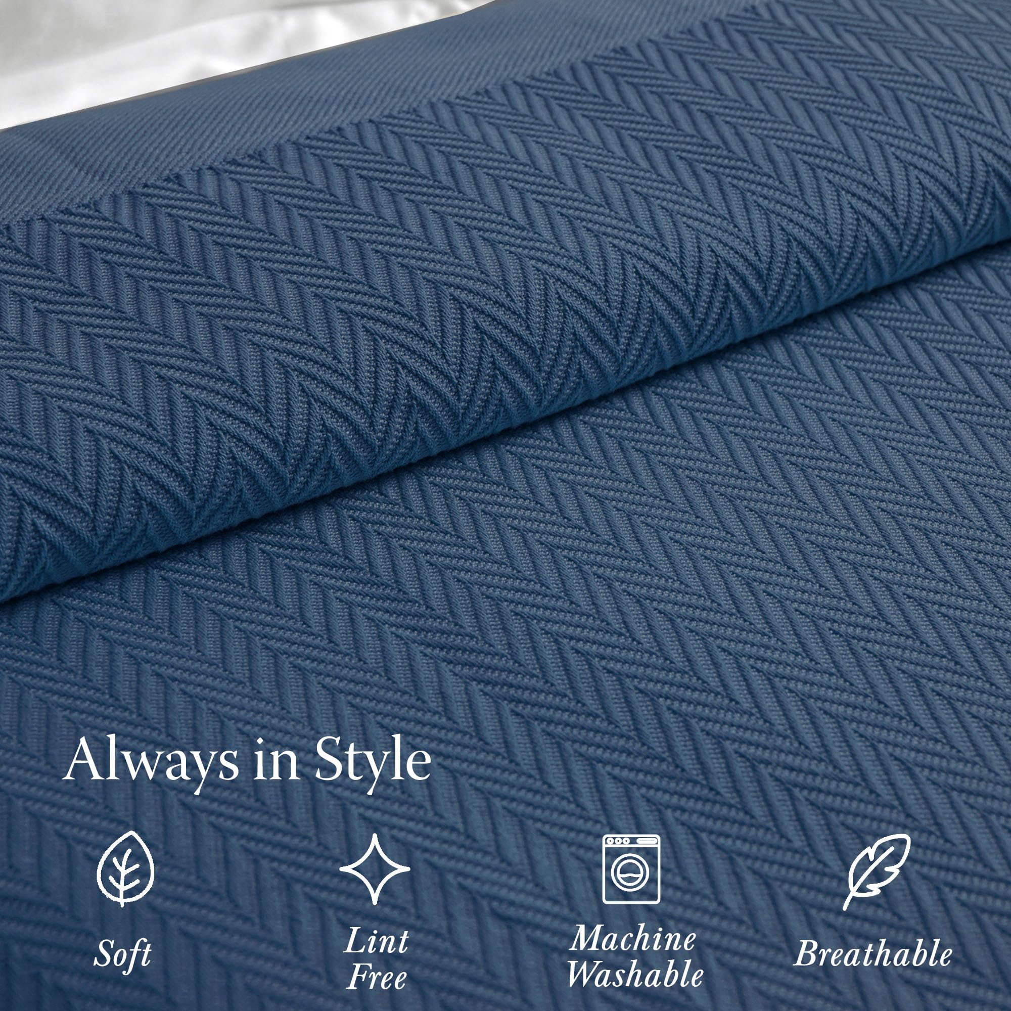 Queen-size Threadmill blanket folded, dimensions 90x92 inches displayed