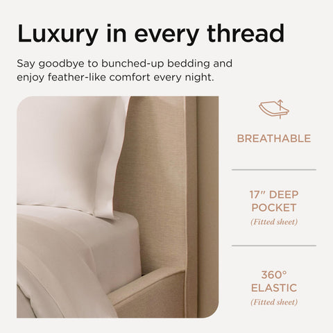 Threadmill sateen finish close-up highlights natural sheen and luxe feel.