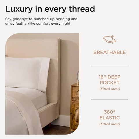 Threadmill sateen weave offers soft feel and subtle shine