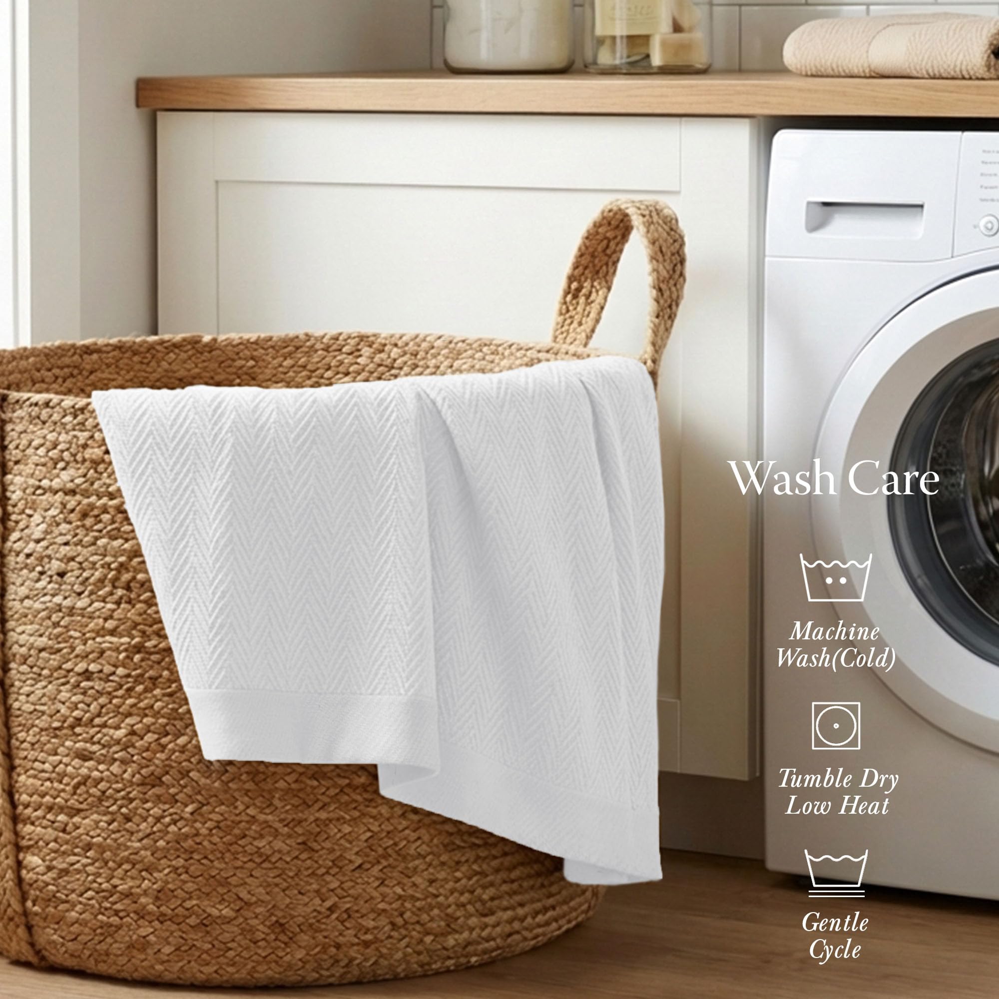 Threadmill queen-size blanket offers plush weight without bulk.
