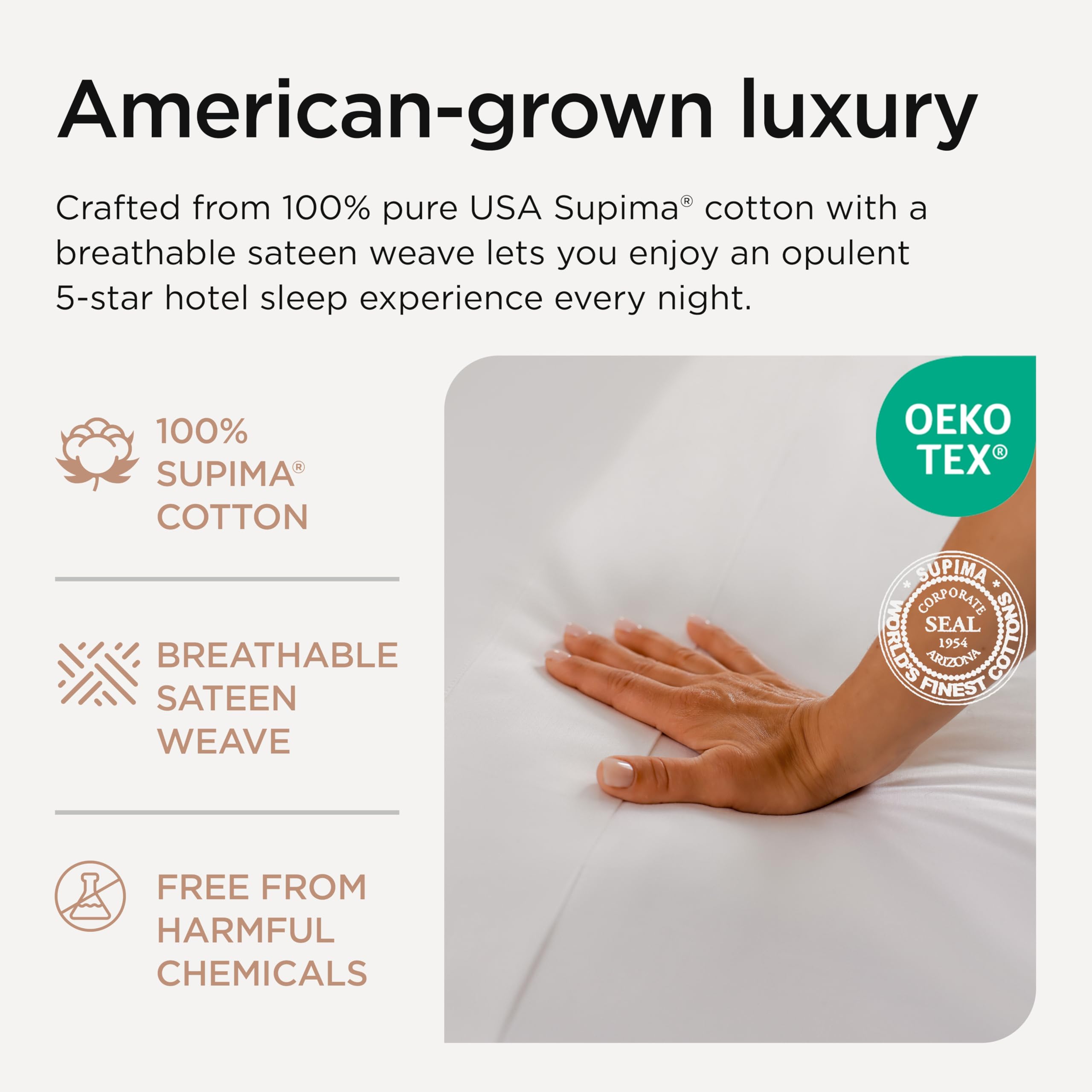 Threadmill king pillowcases delivering soft, breathable support.