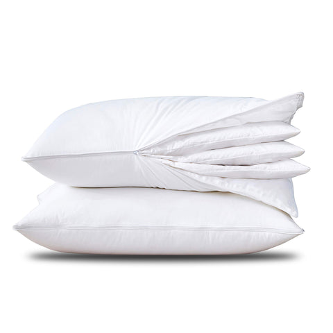 Three Geese adjustable layer pillow front view shows adaptable support for all sleep styles