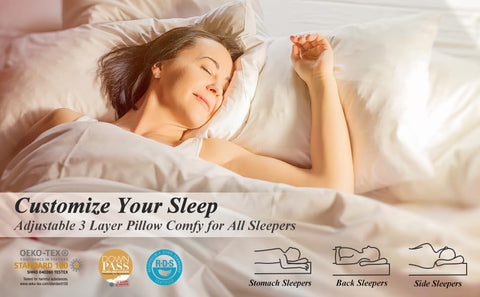 Three Geese goose feather inner pillow (18x26) demonstrating flexible support.