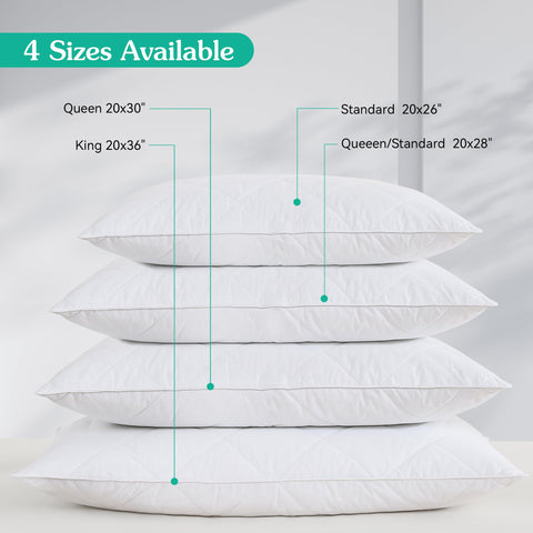 Three Geese pillow 600-thread-count cotton cover feels luxe.
