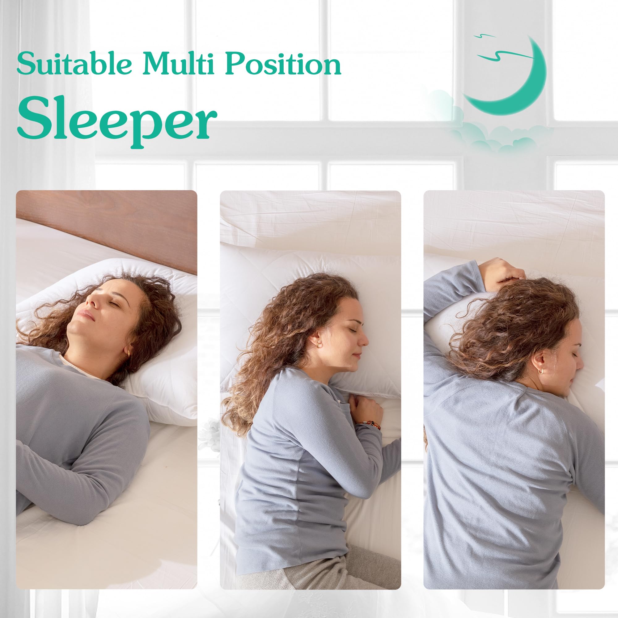 Three Geese queen-size 20x30 pillow, pack of 2 for even sleep.