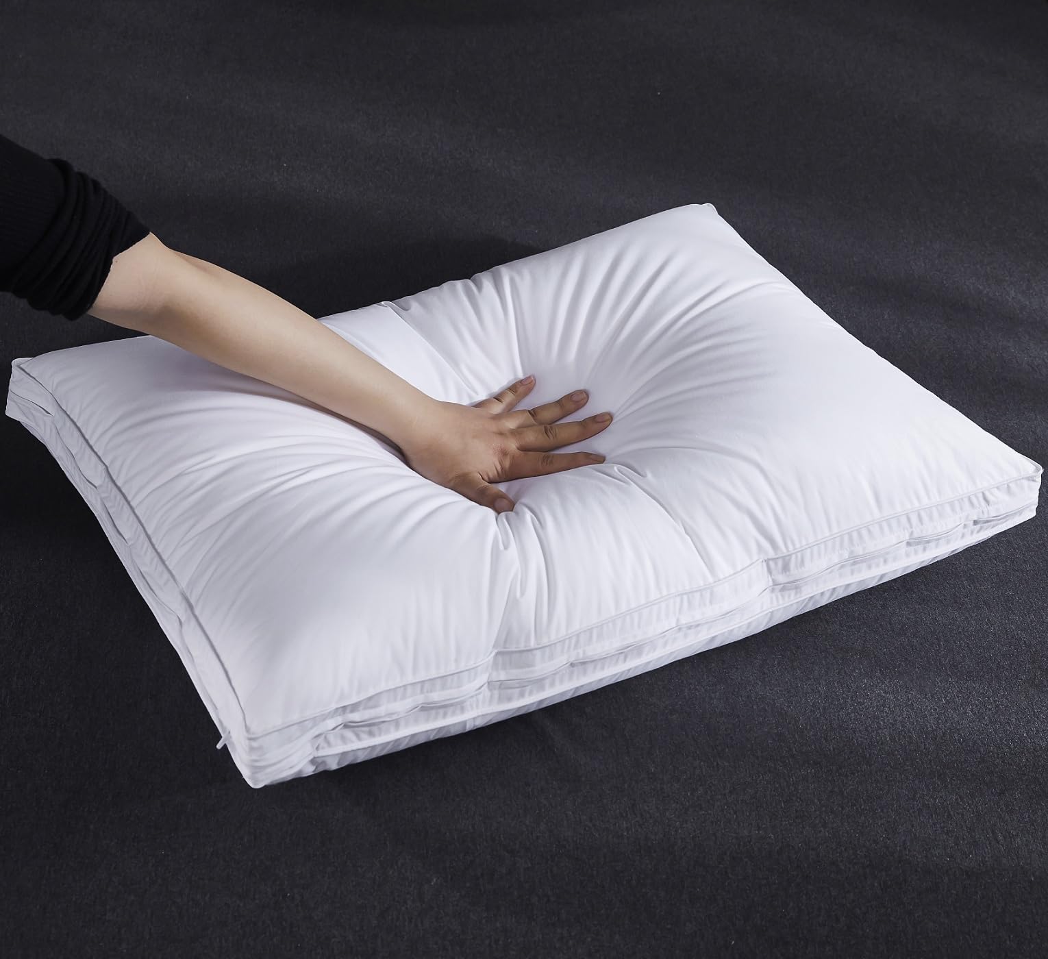 Three Geese pillow aiding side sleeper comfort with adjustable loft.