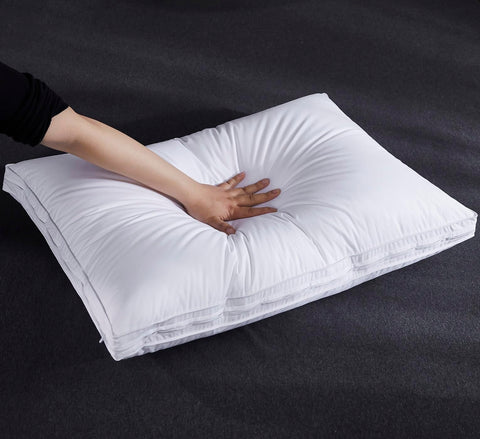 Three Geese pillow aiding side sleeper comfort with adjustable loft.