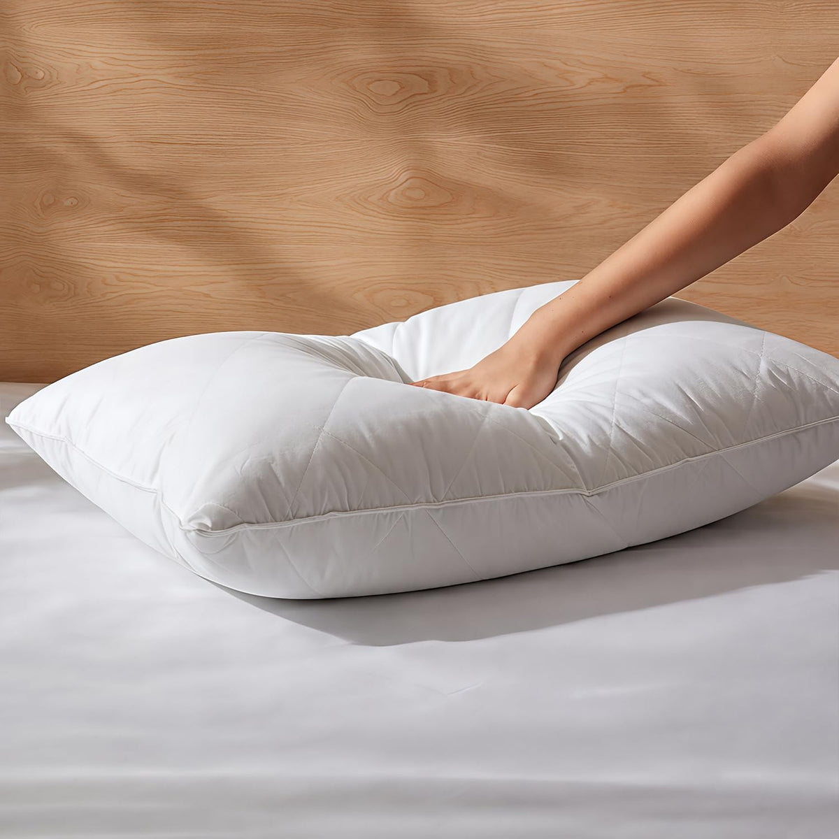 Three Geese pillow cover close-up with 600-thread-count cotton for silky softness