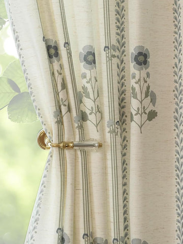Three Girls pinched-pleat curtains in living room show elegant drape and structure