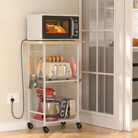 ThreeHio coffee-station cart on wheels enables flexible serving and mobility.